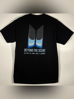 BTS Beyond The Scene Shirt Big Hit Official MD Black T-Shirt Size 1 Made In USA
